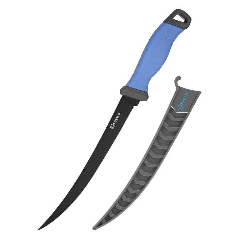 In Stock 4116 Germany Steel Fishing Knife Set With Blue Handle Brand Logo Fishing Knife Set