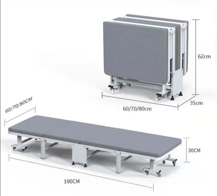JSC-11 Portable Metal Frame Convertible Sofa Bed Living Room Furniture Sofa Single Folding Sofa Bed