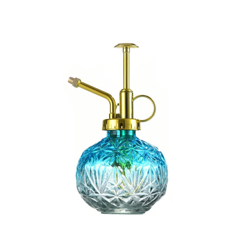 Spot wholesale unique color customizable 200ml glass watering can mini