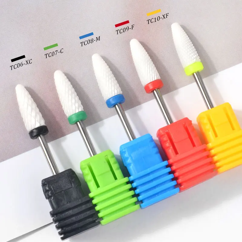 Nails Accessories Professional Ceramic Milling Cutter For Manicure Nail Drill Bits Electric Nail File Grinding Bits