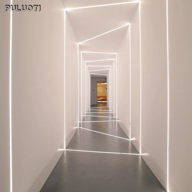 Лидер продаж, алюминиевая Светодиодная трубка PULUOTI, 10 Вт, линейный светильник для помещений, торгового центра, офиса