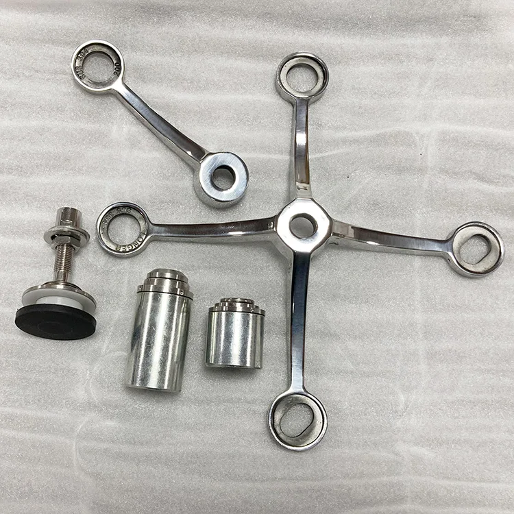 China Factory Stainless Steel Glass Balustrade Canopy Spider 4 Routel Connector Fittings