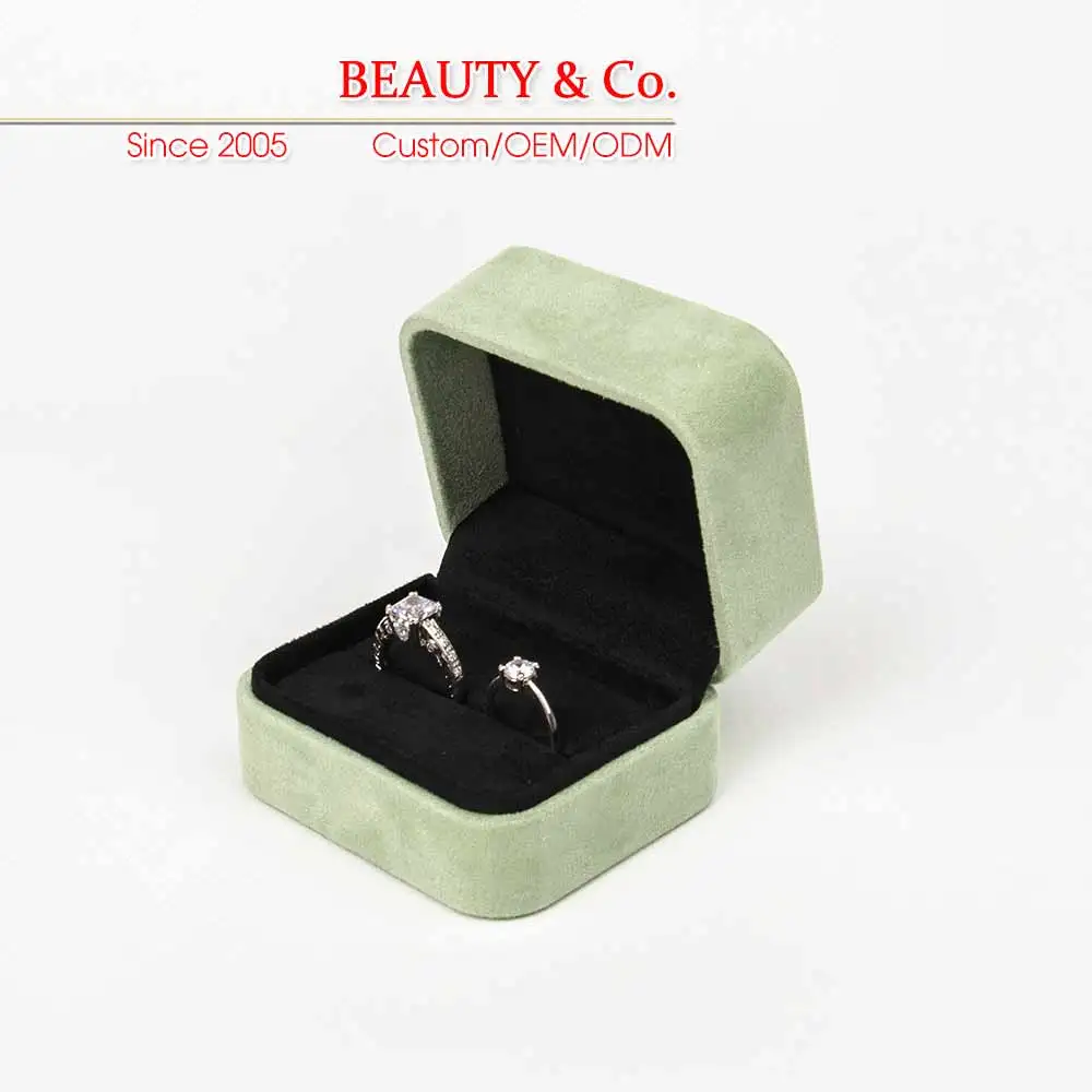 Wholesale Prod Suede Manufacturer OEM Western Ring Earring Jewellery Packaging For Business Plastic Jewelry Box
