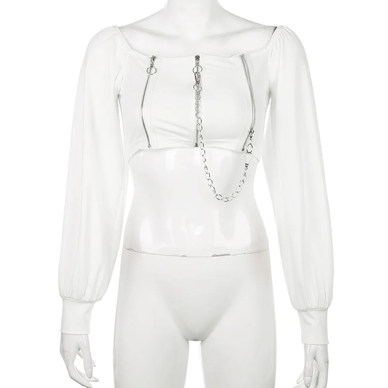 XJYD Wholesale Off Shoulder Crop Short Tops Women Fancy White Evening Bandage Tops Blouses