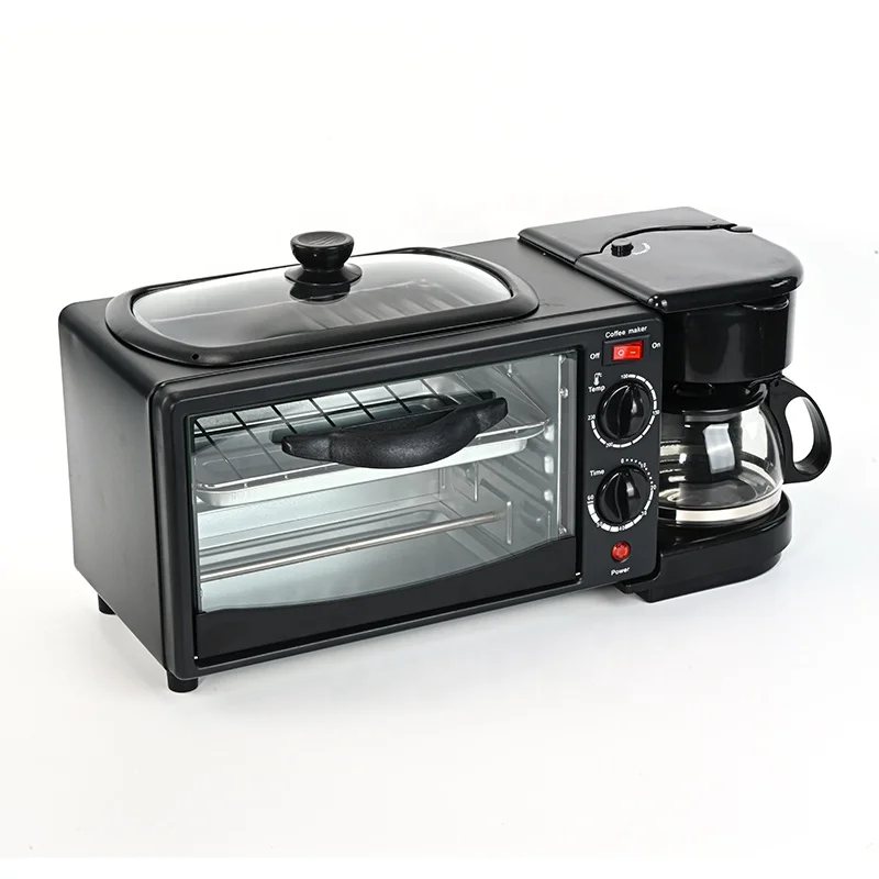 3-in-1 multi-functional frying, baking and cooking household 9L large capacity 110V220V breakfast machine Toaster mini oven