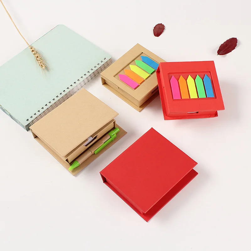 Fashion customized logo paper cube memo pad with pen holder