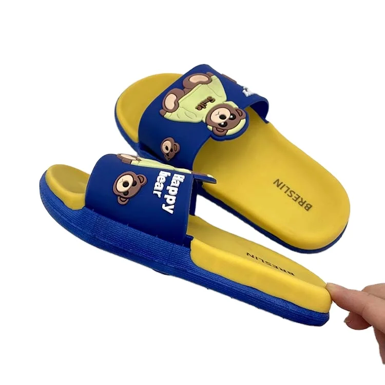 Модный дизайн, летние пляжные тапочки с индивидуальным логотипом из пластика ПВХ для детей, мальчиков, девочек, детские Тапочки