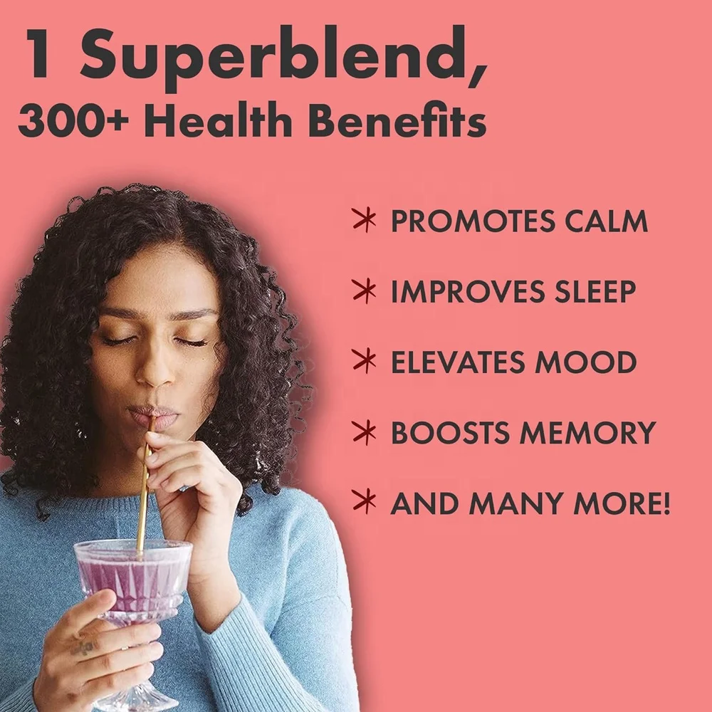 Tasty and Convenient Magnesium Powder Supplement Drink Mix with All Natural Magnesium Glycinate and L Theanine