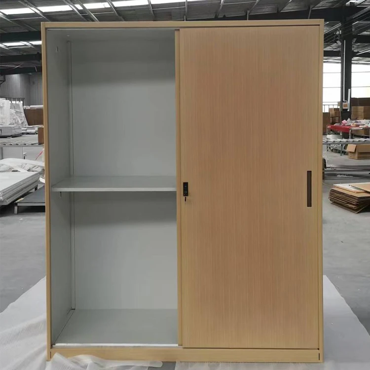 Sliding Door Cupboards Steel Storage Design Couple Cabinet Closet Clothes Almirah Metal Wooden Bedroom Furniture Modern