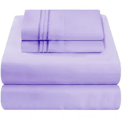 Solid Color Brushed Microfiber Fabric Bed Sheets classical home textile 100% cotton single bed sheet set blanket