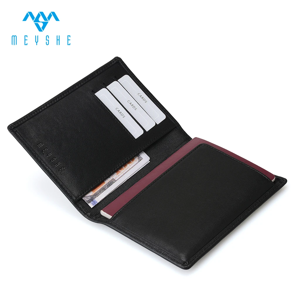 High Quality Customised Genuine Leather VIP Card and Passport Cover Factory Price Fashionable Bag with Customisable Logo