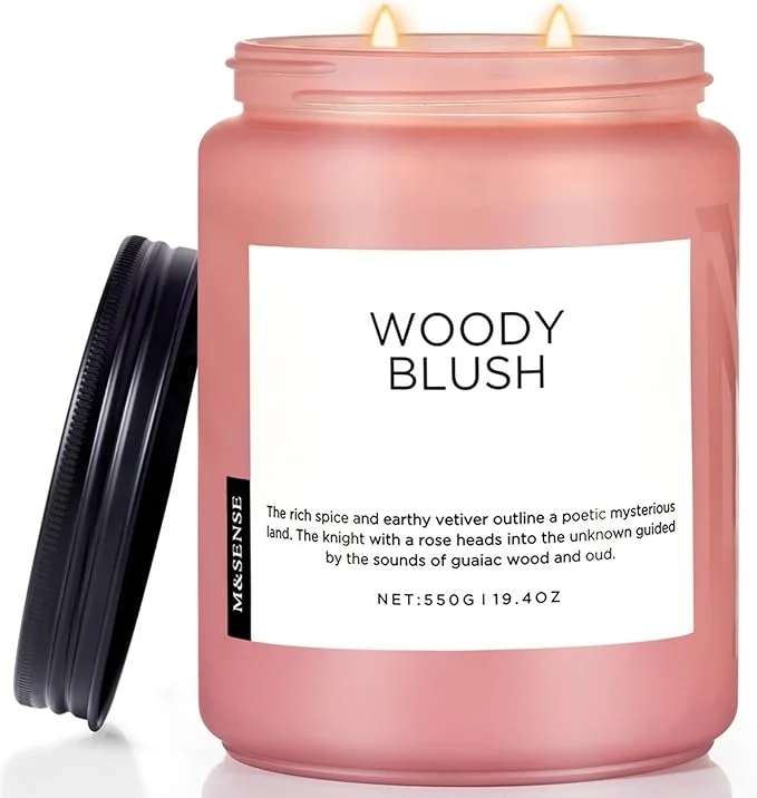 Wholesale luxury glass bottle scented candle Long lasting natural smoke-free for bedroom use