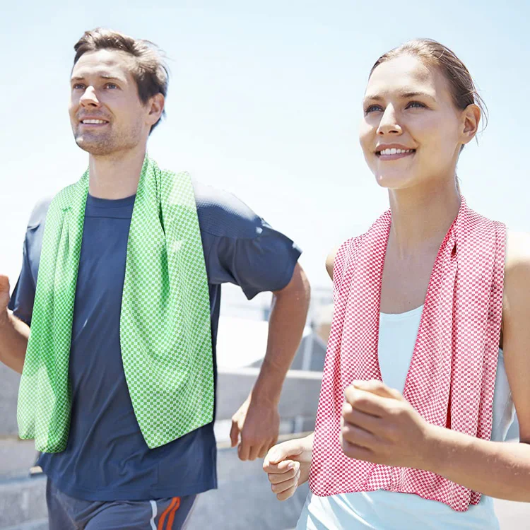 Quick Dry Instant Sport Pva Yoga Golf Cooling Microfiber Towel Ice Towel White Sublimation Blank Cooling Sports Towel