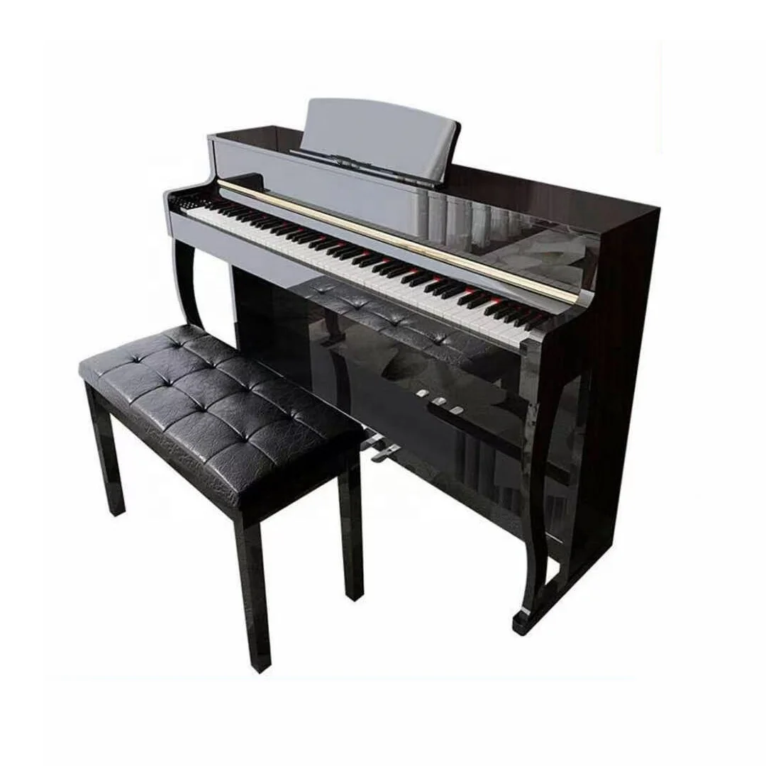 Aiersi good bargain bright baking paint upright piano 88 key professional piano sound white or black sustain pedal digital piano