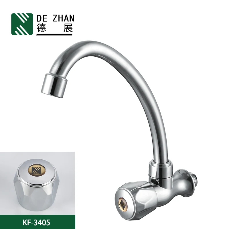Single Handle Kitchen Sink Faucet Polished Chrome Plastic ABS