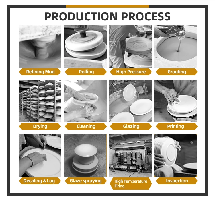 Themed Restaurant Chef's Favorite Elegant Ceramic Plate, Customized Gold Marble White Porcelain Dessert Plate