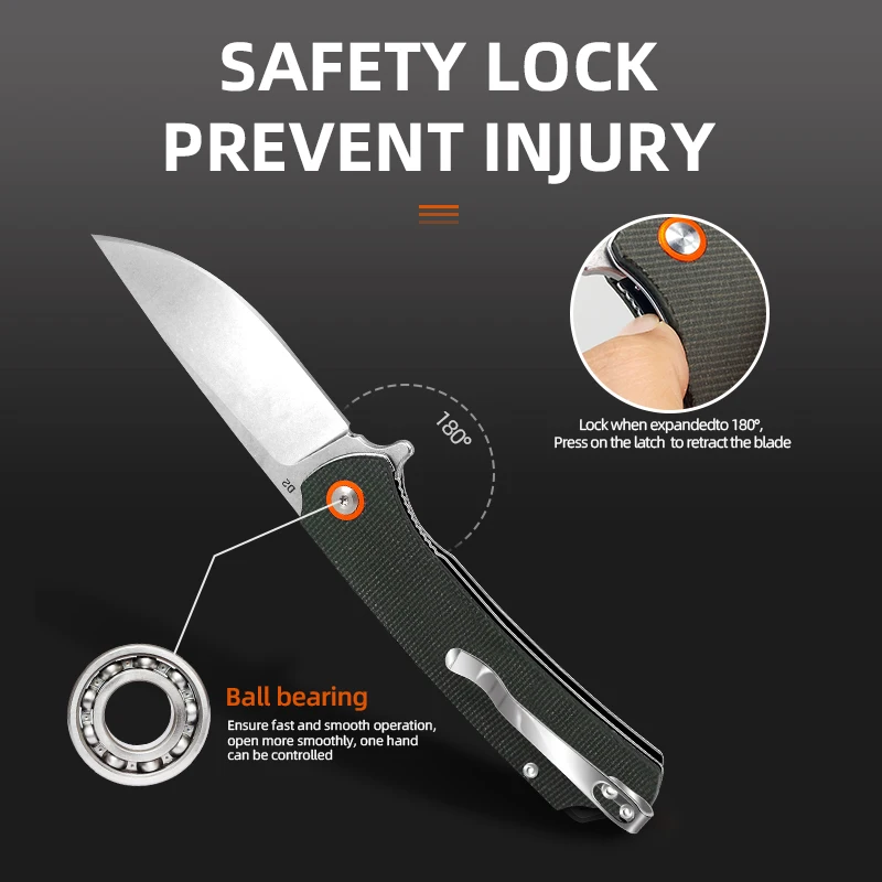 
Folding Knife Yaofeng Customized Stainless Steel Knife Portable Pocket Folding Knife 