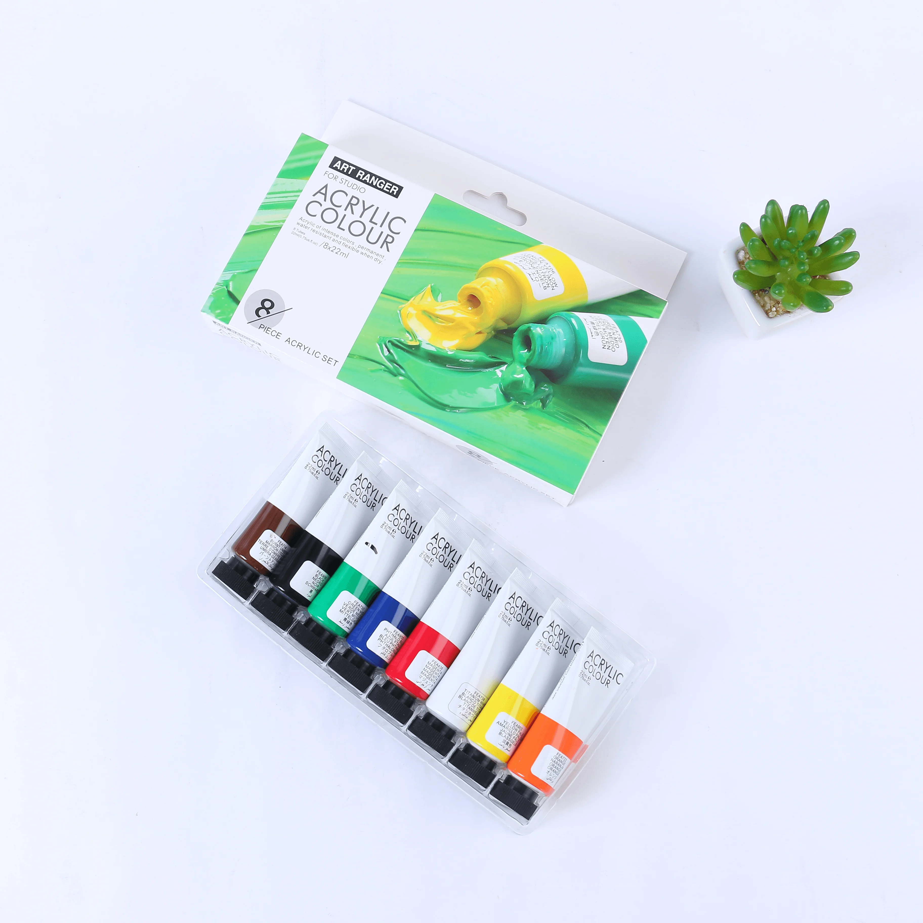 Art Ranger акриловая краска, набор цветов, металлическая акриловая краска 22 мл * 8 видов цветов
