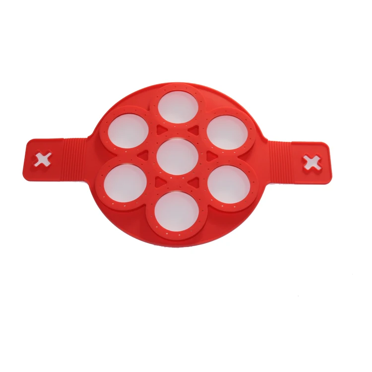 39*23*1.5 CM Pancake Egg Ring Maker Silicone Nonstick Kitchen Cooking Tool With 7 Holes DIY Cake Mold Porous Fryer