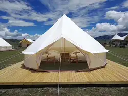 Factory Price Family Bell Tent Mongolia Yurt Up To 10 Person High Quality Waterproof Canvas Tent