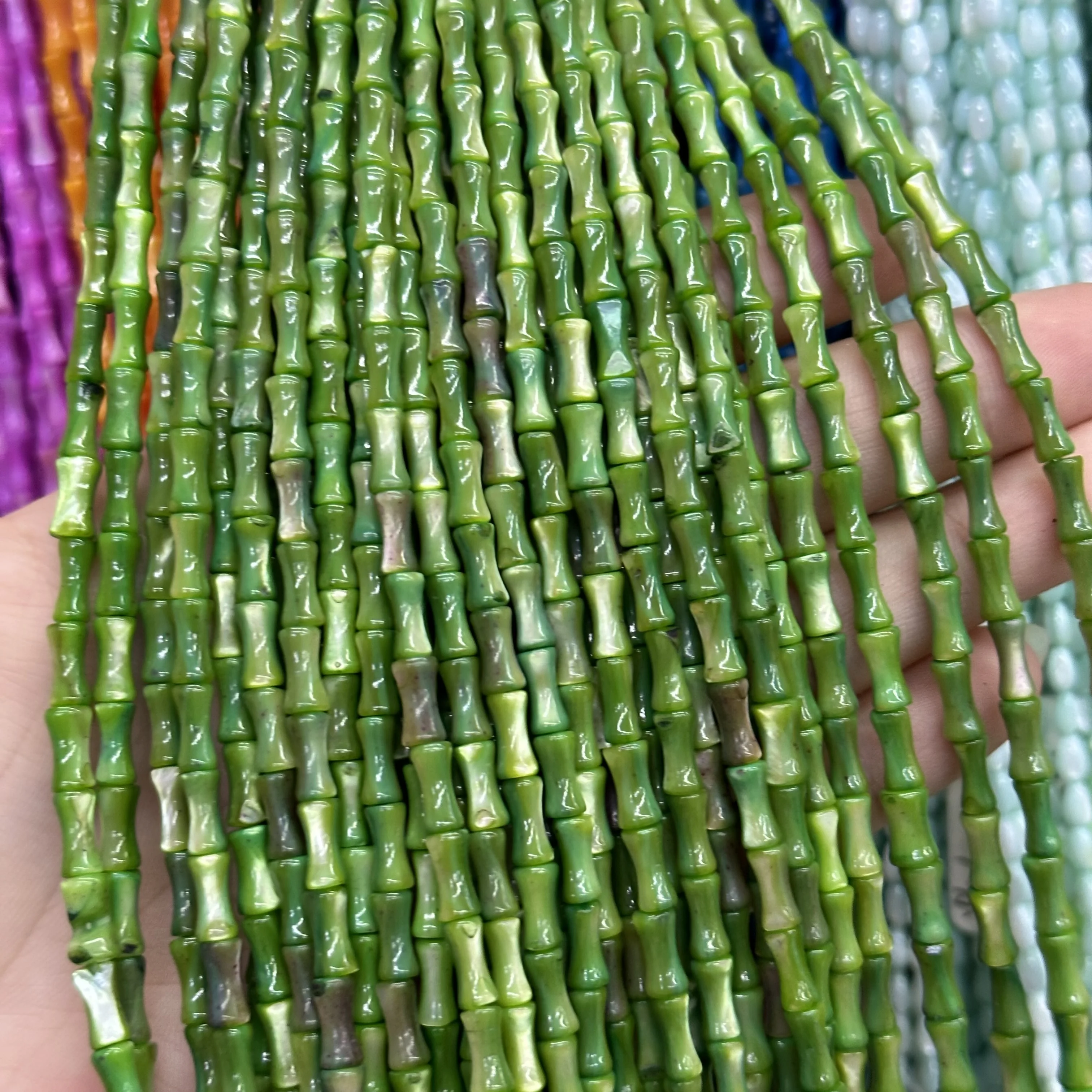 New horseshoe screw 4*8mm shell beads semi-finished loose beads diy bracelet necklace jewelry hairpin earrings wholesale