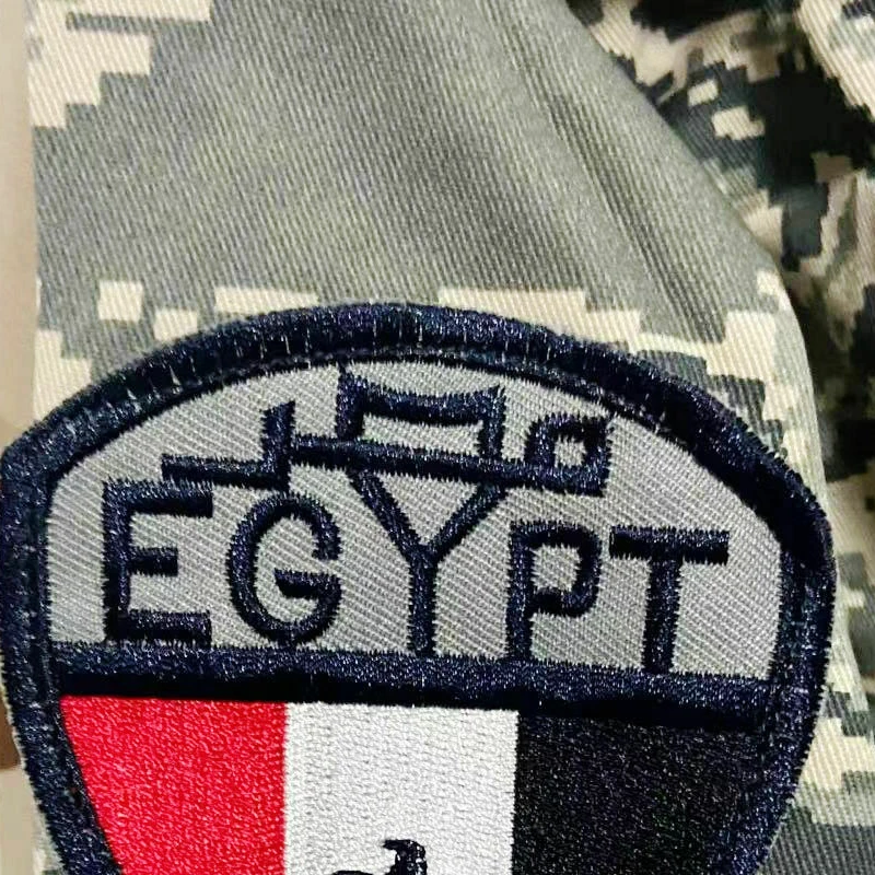 Wholesale custom egyptian air force army grey tiger print camouflage uniform jacket