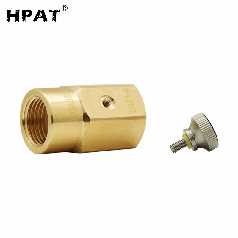 Cylinder Refill Adapter Bleed Valve Used With CGA320/W21.8 Connector For Soda Maker