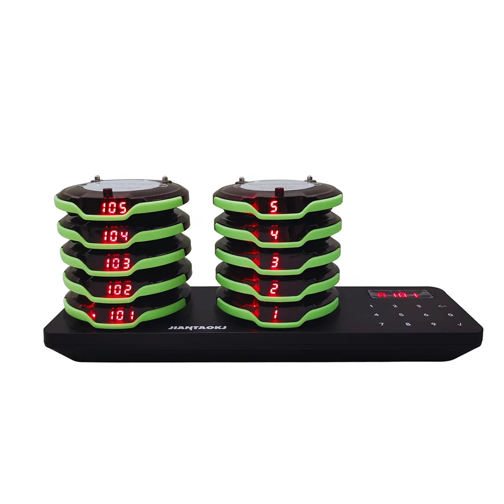 Система пейджера дальнего действия с двойной зарядкой и аккумулятором на 500 мАч, беспроводная система вызова, Вибрирующая официантка, пейджер для ресторана