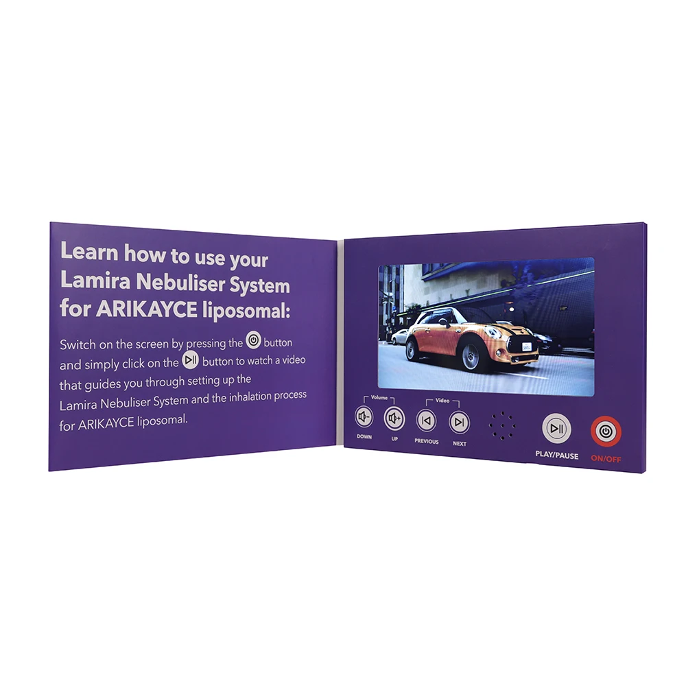 
7 inch lcd screen video brochure 