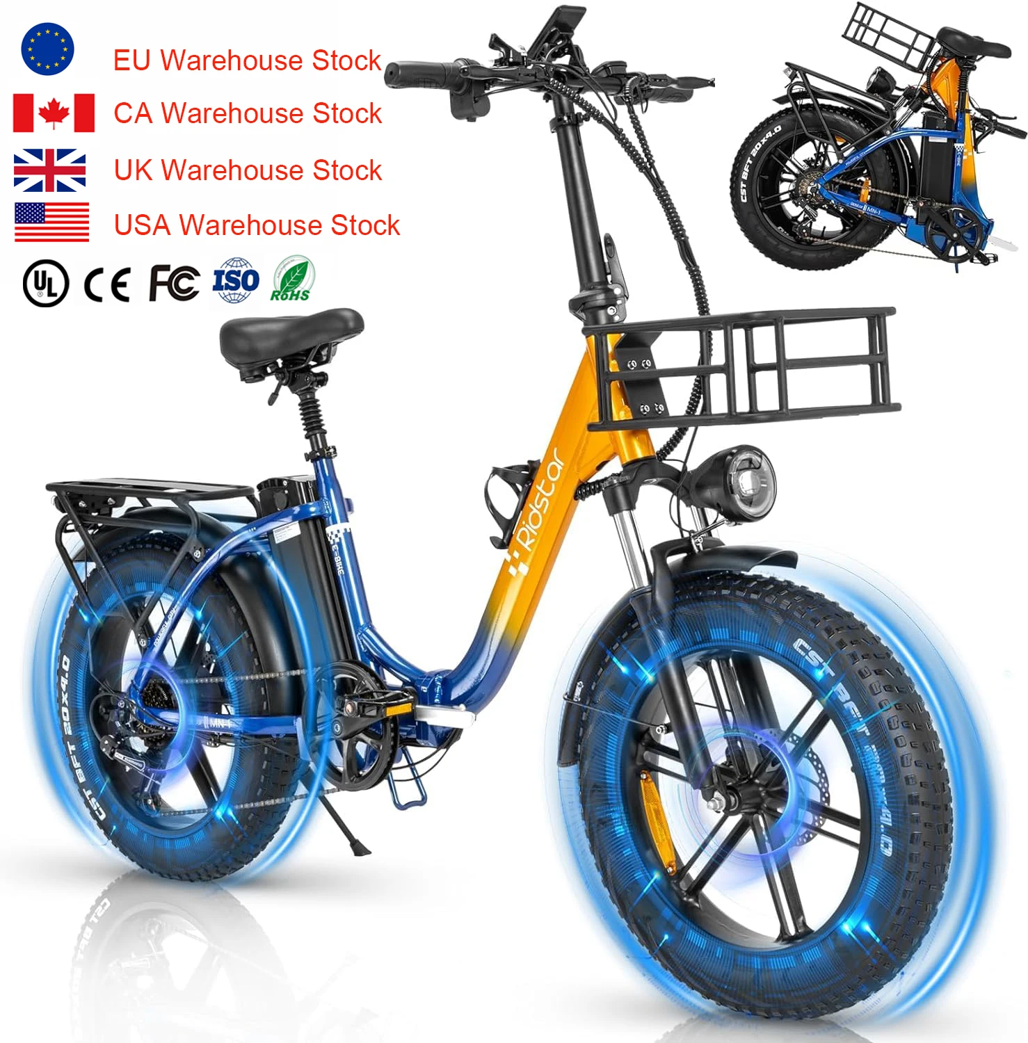 Free Shipping Foldable Electric Bicycle 48V 1000W Rechargeable Dirt Electric Ebike Sutton Electric Cit Bike
