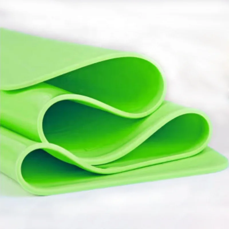 Wholesale shock absorbing waterproof green custom 3mm heat resistant silicone rubber sheet roll