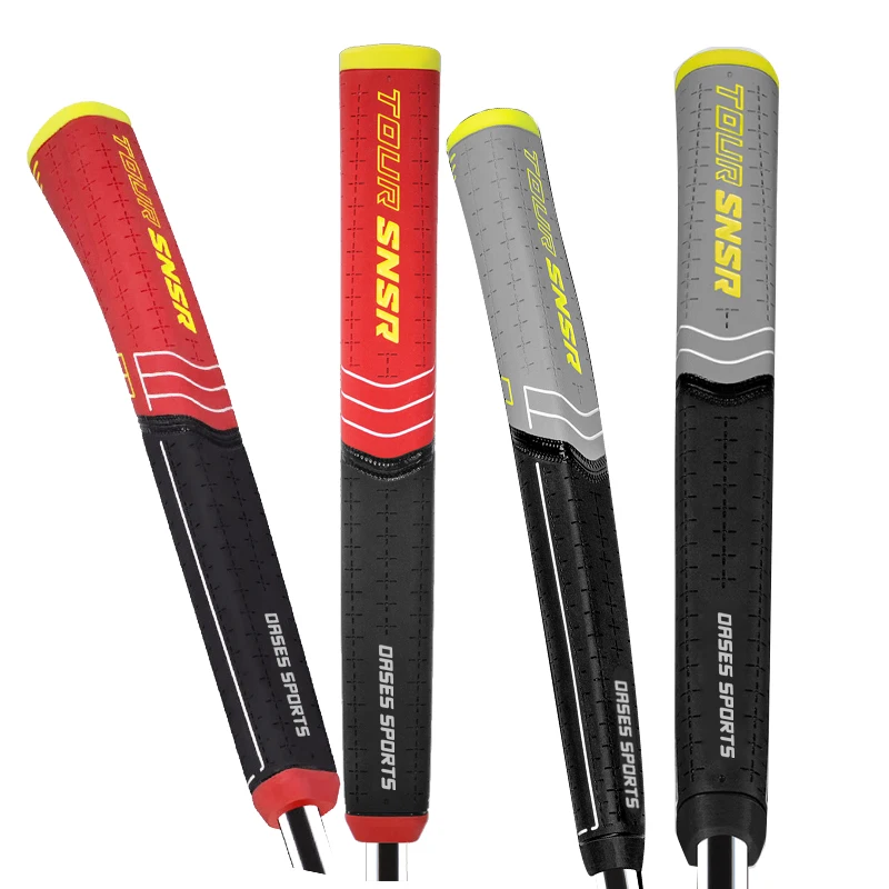 Premium Light Weight Custom Logo PU Leather Pistol Golf Grip Putter