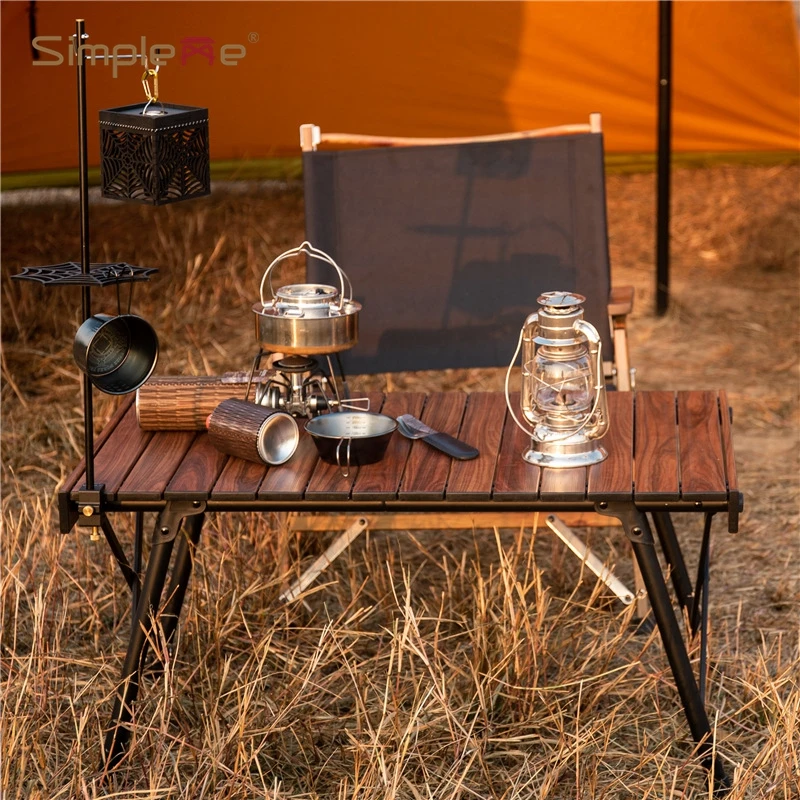 OEM Outdoor Portable Ultralight Aluminium Alloy Backpacking Roll Up BBQ Picnic Folding Camping Table