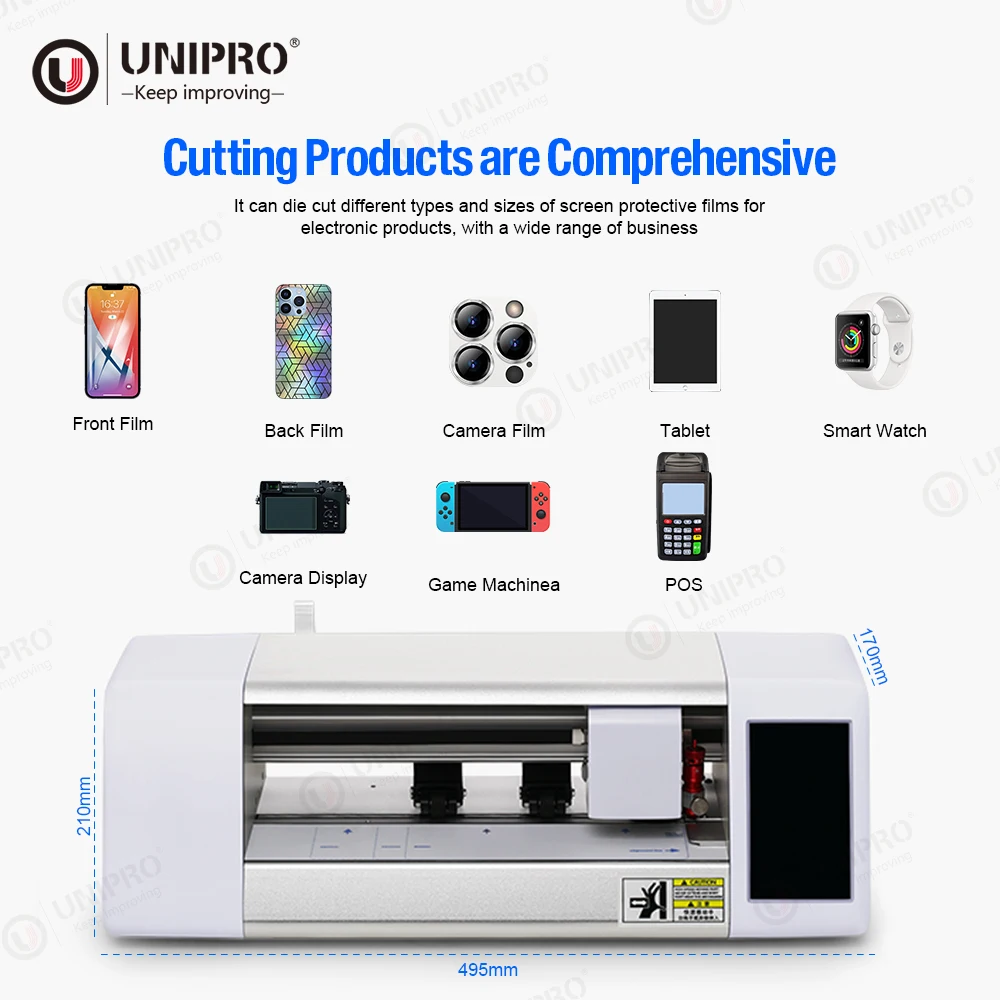 Mobile Phone Screen Protector & Back Sticker Flim Cutting Making Machine For TPU/TPH/PET/PVC Hydrogel Film Raw Material