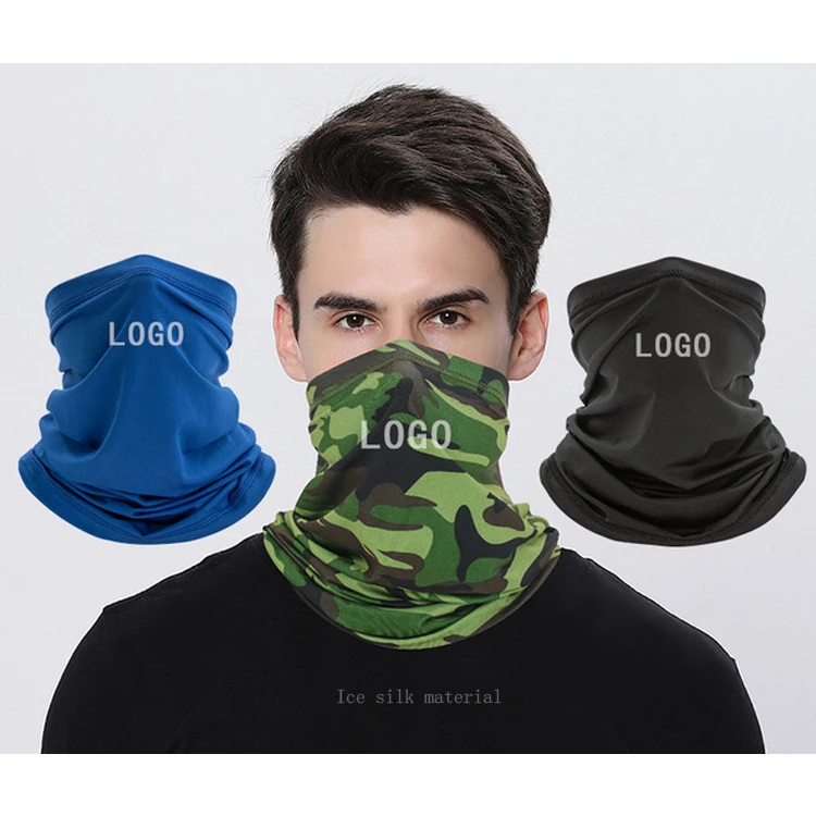 
Outdoor sports cycling custom multifunctional silky touch ice silk neck gaiter bandana 