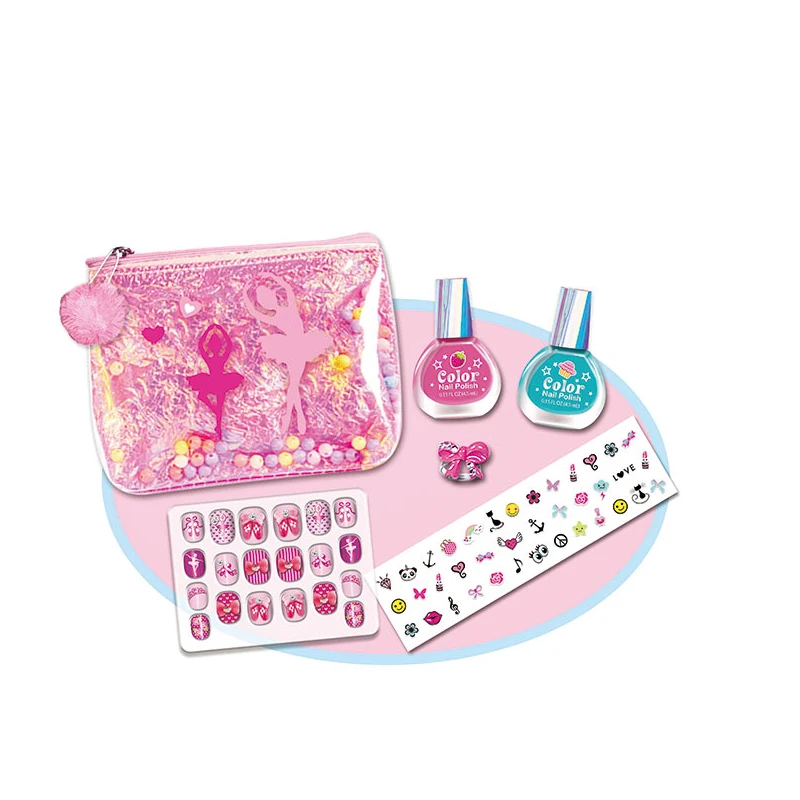 2023 детский игрушечный набор-переноска для ногтей, Снятие лака для ногтей, пресс, креативная игрушка, поставщик ногтей
