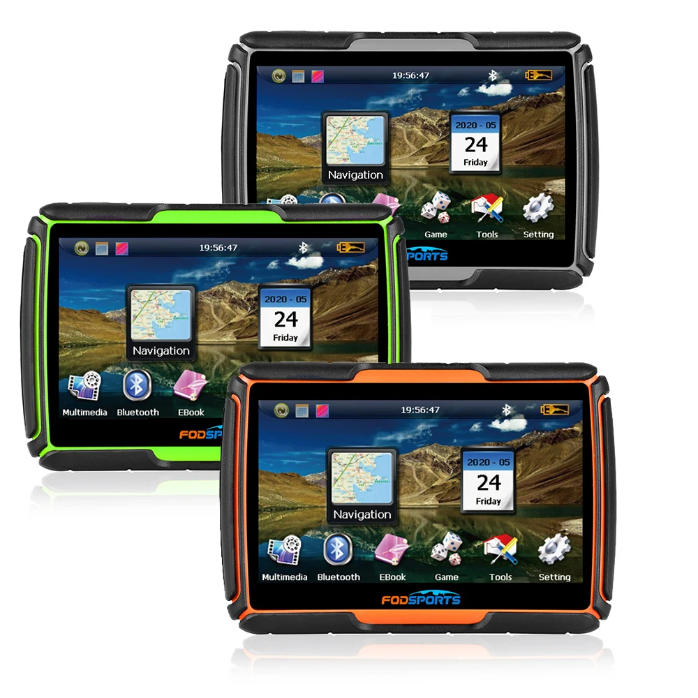 Fodsports 4.3 Inch  IPX7 Waterproof Motorcycle Navigation GPS Navigator