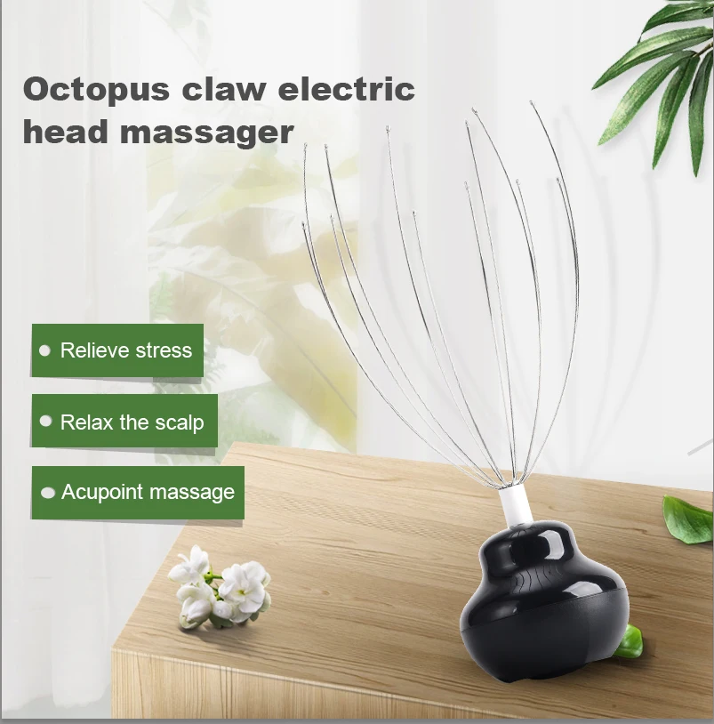 
Chinese Cheap Stress Release Personal Handy Steel Octopus Spider Wire Hair Scalp Head Massager 