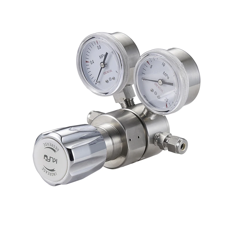 Single Stage High Purity Gas Regulator 316l Stainless Steel Small Flow Regulator For Non-corrosive Corrosive Or Toxic Gases