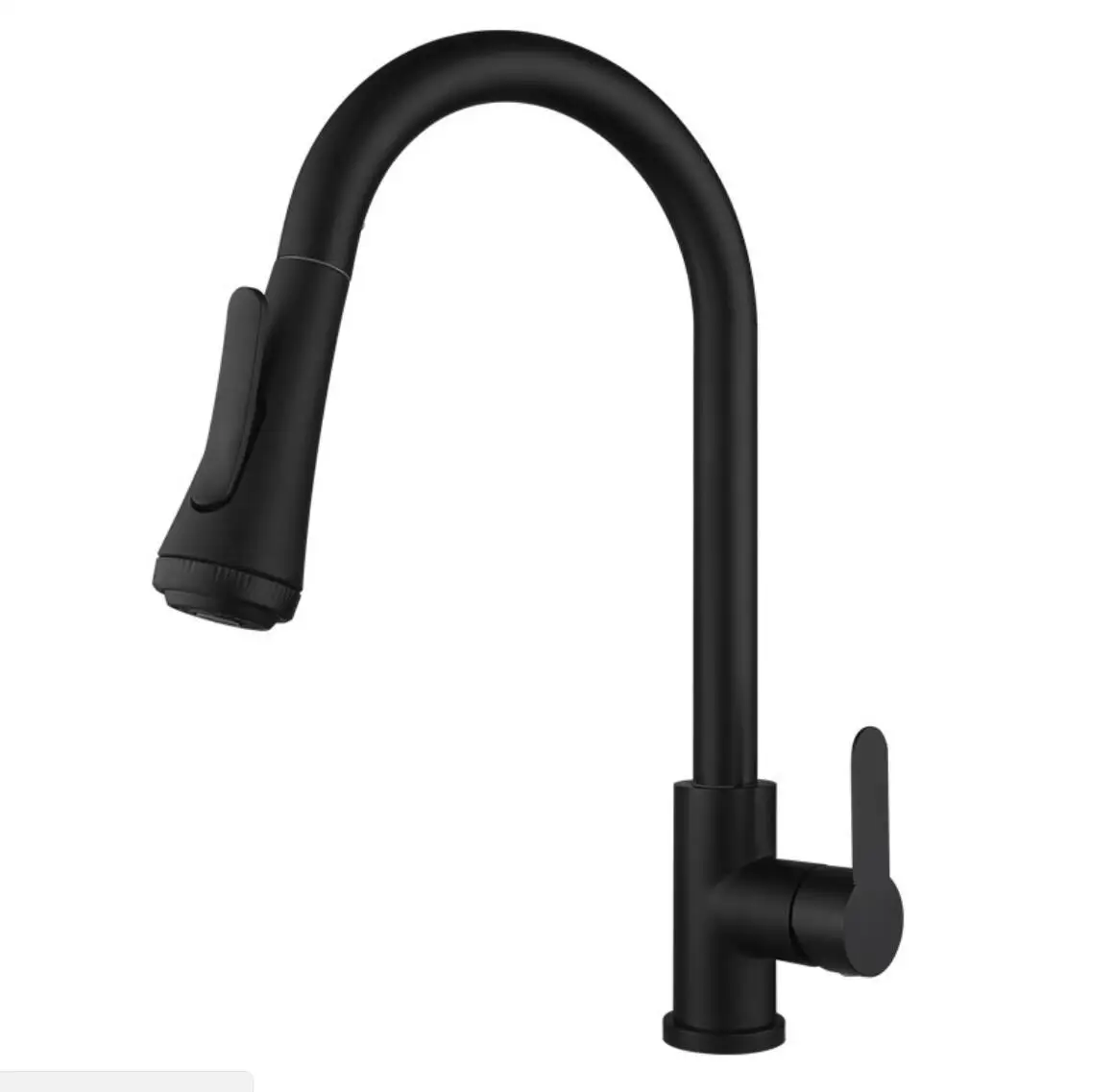  Black Kitchen Faucet with Pull Down Sprayer Commercial Stainless Steel Laundry Single Handle