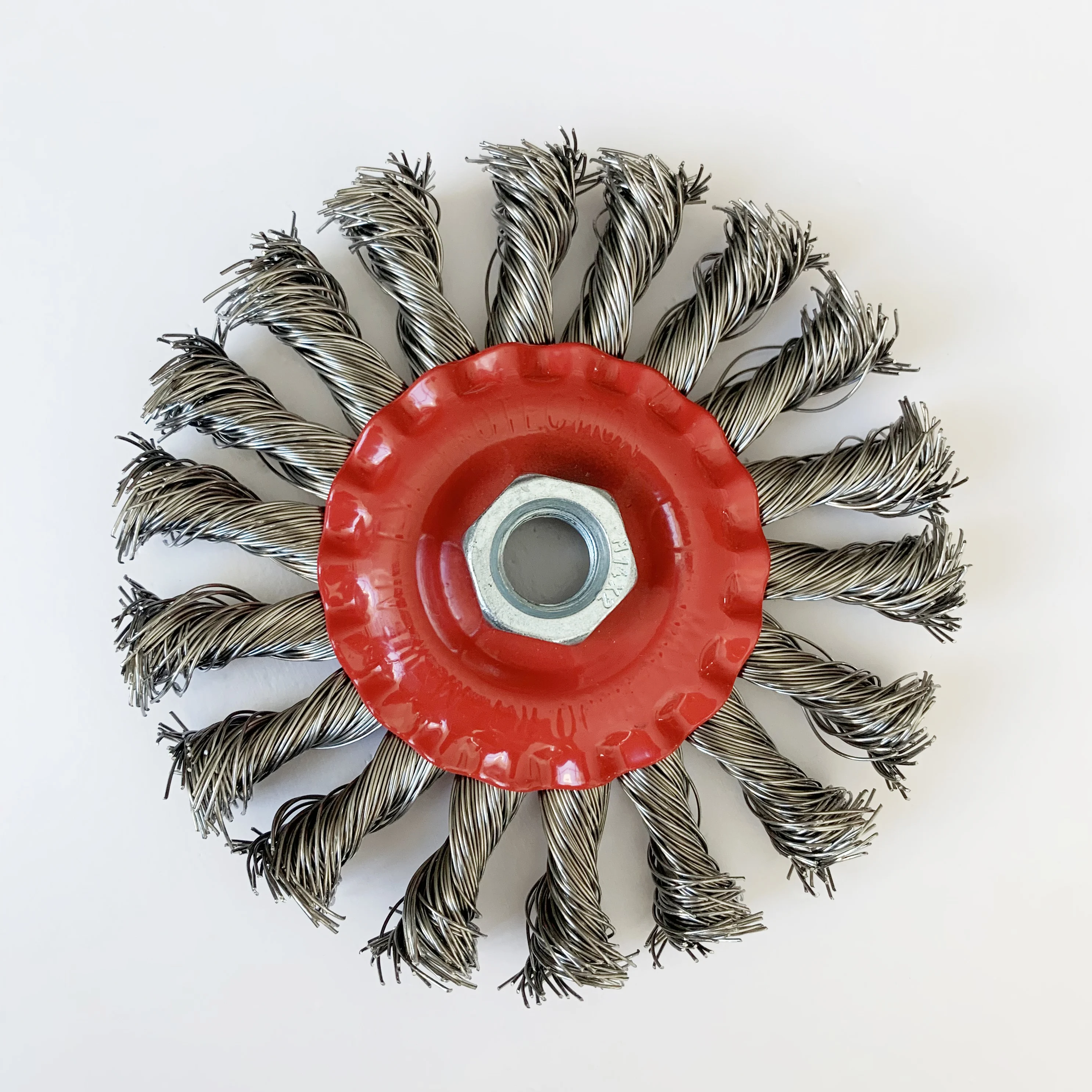 DELUN Twisted Wheel brush 6 inch wire brush making dealer & distributor
