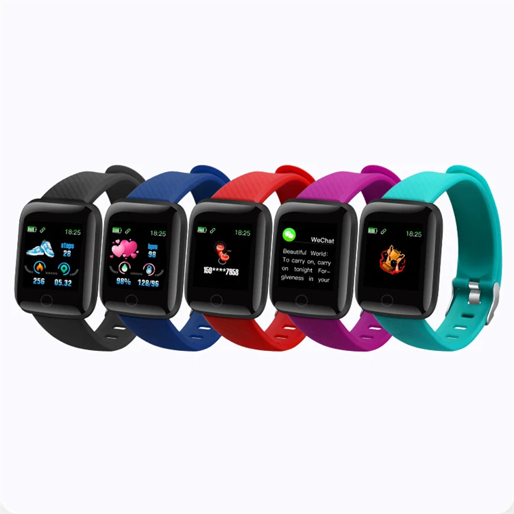 2020 Factory Wholesale Cheap Smart Band ID116 plus Heart Rate Blood Pressure Monitor Smart Bracelet D13 with 1.3' Big Screen
