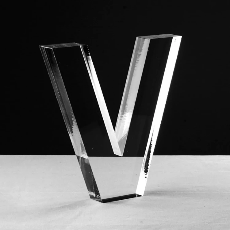 Clear Acrylic Alphabet Medal Bespoke 26 Various Cutting Letters Plexiglass Decorative Letter trophy award for Souvenir Gifts