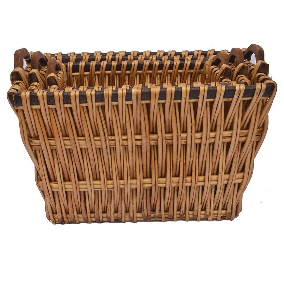 
natural willow material wicker storage basket factory price OEM ODM 