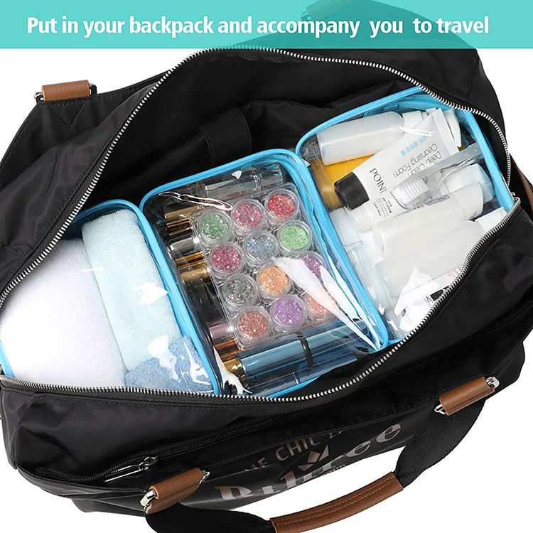 Custom Clear PVC Plastic Cosmetic Bag Transparent Pvc Waterproof Travel Toiletry Bags Clear PVC Cosmetic Bag