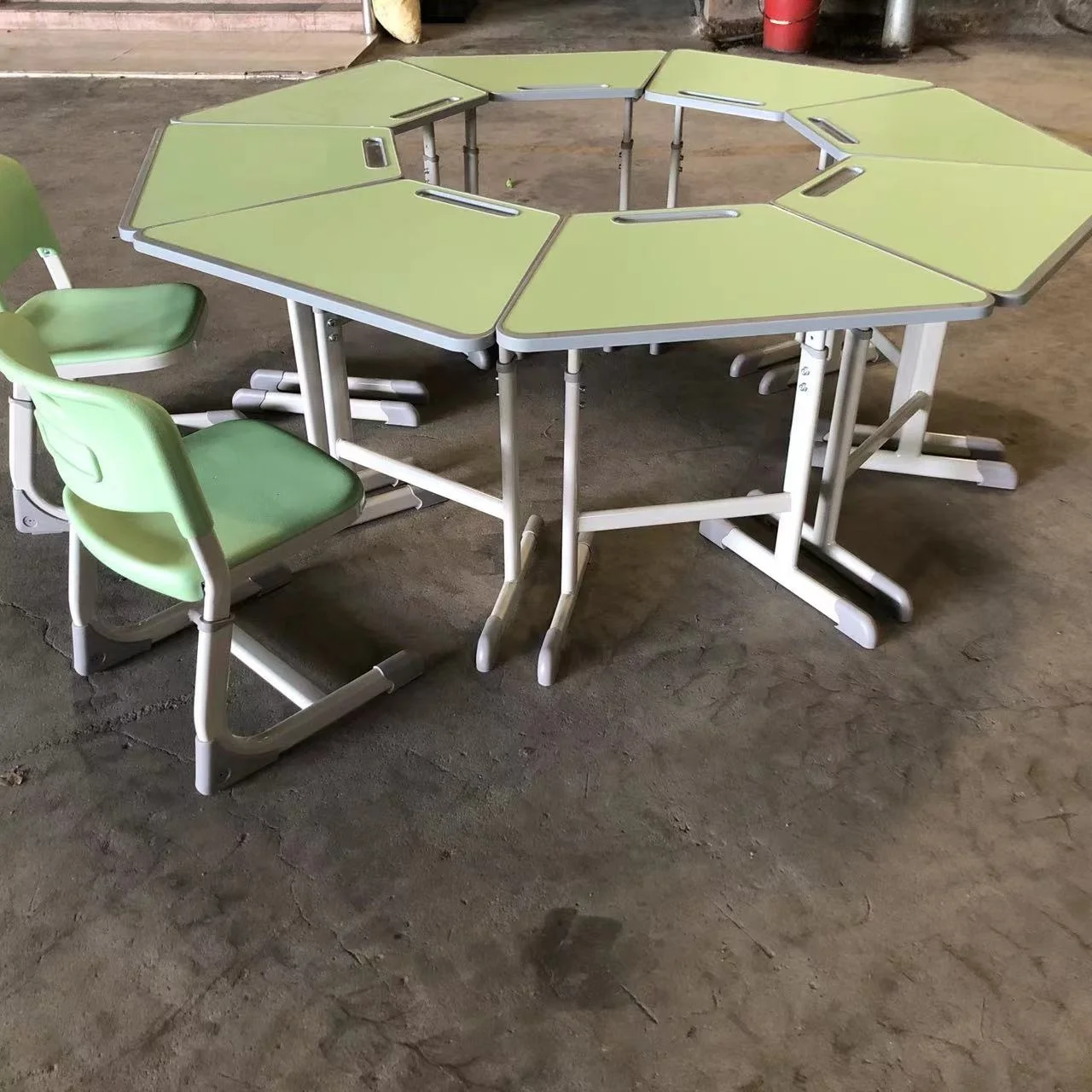 metal stackable modern plastic desk chairs training room children student office school chairs with writing pad tablet