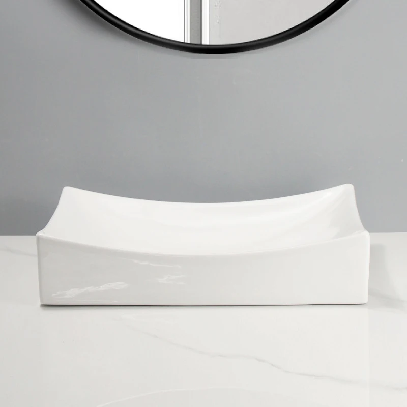 Decoration ceramic cheap price sink high quality basin suppliers bathroom ceramic white rectangular sinks