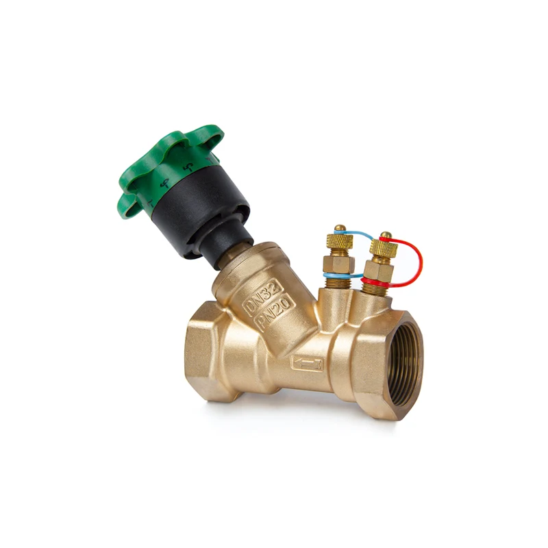 China Manufacturer Static Flow Water Brass Pressure Differential Balancing Valve For Air Condition