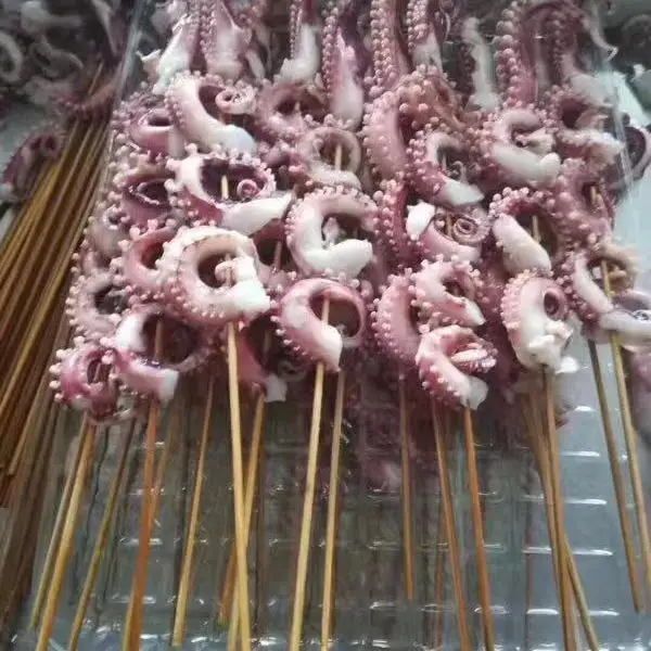 Frozen illex argentinus squid skewer todarodes pacificus skewer