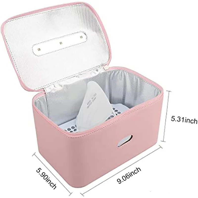 Портативная коробка для стерилизации UVC, Перезаряжаемый USB контейнер для УФ бактерицидного стерилизатора большой емкости, складной светодиодный тоут для дезинфекции